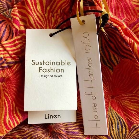 NWT House of Harlow 1960 Linen Floral Shorts - Picture 9 of 9